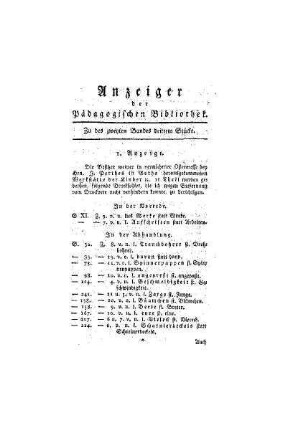 Anzeiger der Pädagogischen Bibliothek