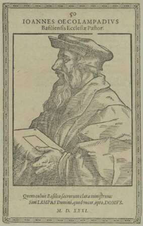 Bildnis des Johannes Oecolampadius