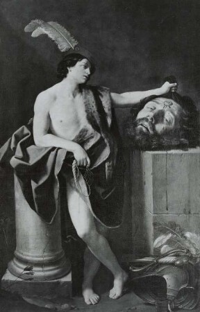 David mit dem Haupte Goliaths