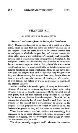 Chapter XII. On curvature of plane curves.