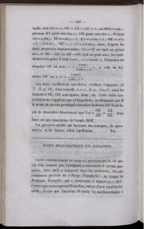 Notice bibliographique sur apollonius.