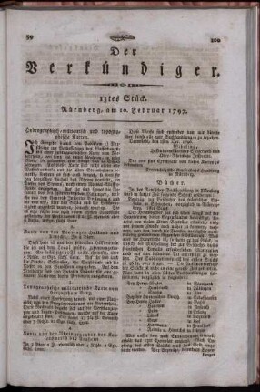 13tes Stück. Nürnberg, am 10. Februar 1797