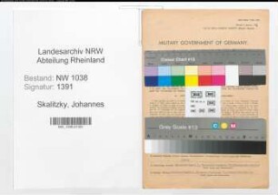 Entnazifizierung Johannes Skalitzky , geb. 05.12.1894 (Postbeamter)