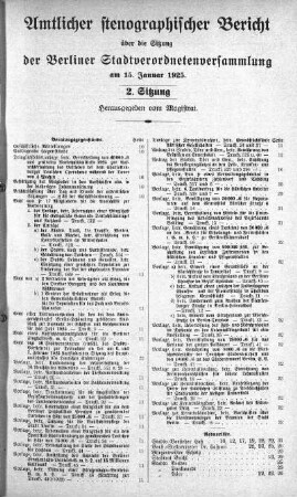 Sitzung 2., 15. Januar 1925