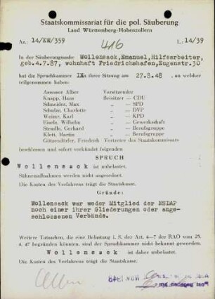 Wollensack, Emanuel