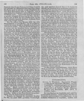 Förtsch, J. C. K.: Tagebuch des Wissenswerthen aus der allgemeinen Menschen- und Völkergeschichte. Bis jetzt sechs Monatshefte. Leipzig: Wienbrack 1837