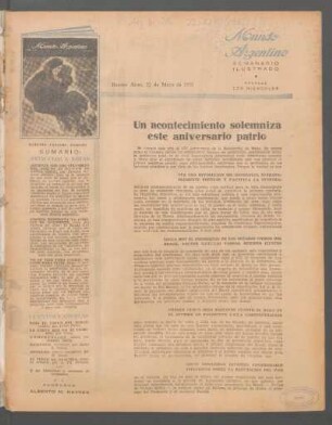 Un acontecimiento solemniza este aniversario patrio