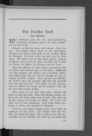 Von Deutscher Kunft. Otto Speckter