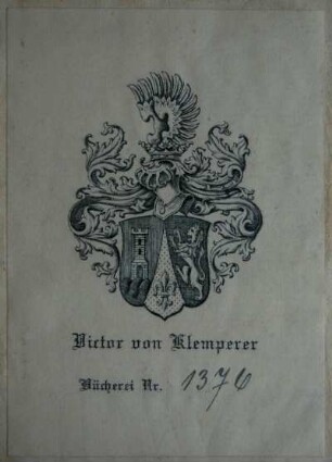Klemperer, Victor von / Exlibris