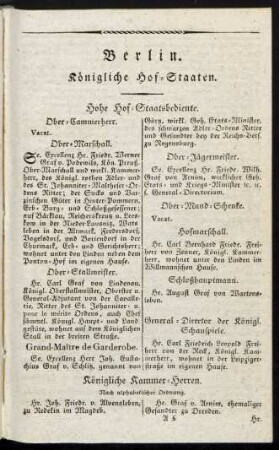 Königliche Hof-Staaten
