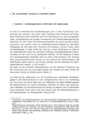 1 Tourismus - Entstehungsursachen, Definitionen und Abgrenzungen