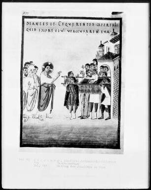 Perikopenbuch — Heilung des Jünglings zu Nain, Folio 113recto