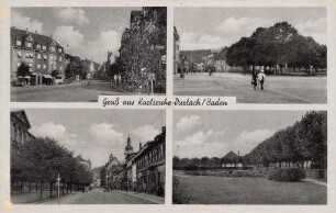 Postkartenalbum mit Motiven von Durlach. "Gruß aus Karlsruhe-Durlach/Baden. Am Bahnhof"