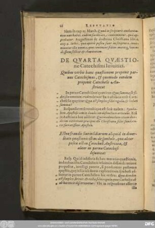 De Quarta Quaestione Catechismi Iesuitici.