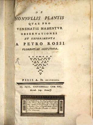 De nonnullis plantis, quae pro venenatis habentur, observationes