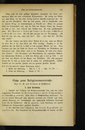 Sätze zum Religionsunterricht