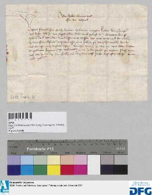 Wilhelm Graf und Herr zu Castell sagt der Nürnberger Kaufmannschaft zur Frankfurter Fastenmesse Geleit zu.