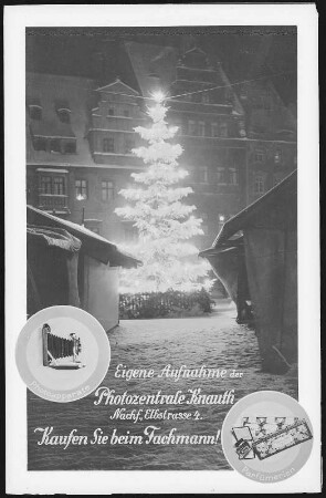 Meißen. Christbaum auf dem Markt, Photo-Knauth