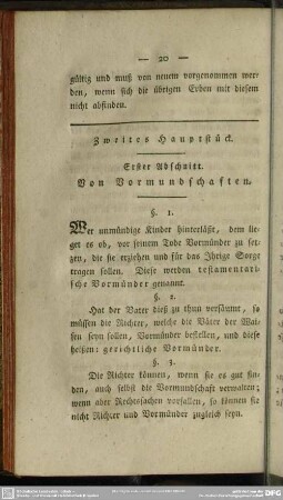 Zweites Hauptstück