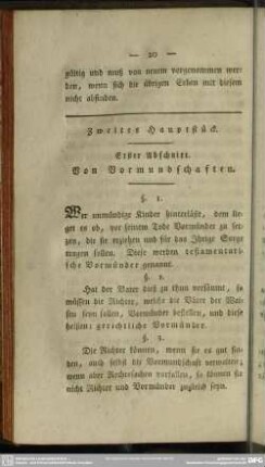 Zweites Hauptstück