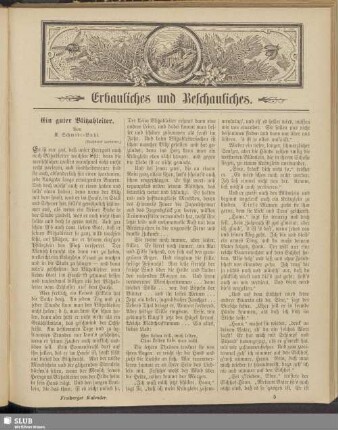 Erbauliches und Beschauliches