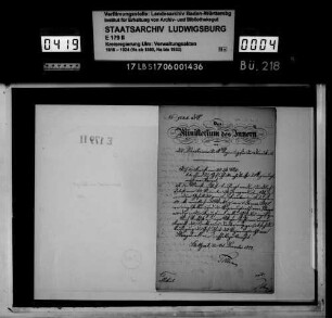 Erkrankung des Regierungsrats von Stängel