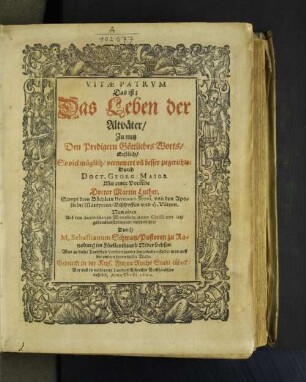 Vitae Patrum Das ist: Das Leben der Altväter