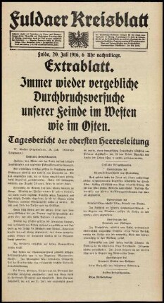 Ausgabe vom Donnerstag, den 20. Juli 1916.