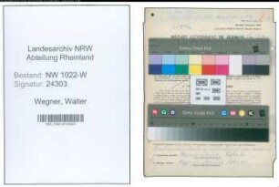 Entnazifizierung Walter Wegner , geb. 03.12.1903 (Polier)