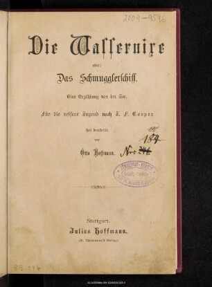 Die Wassernixe : eine Erzählung von der See