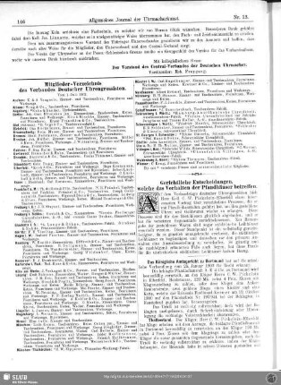 Mitglieder-Verzeichnis des Verbandes Deutscher Uhrengrossisten