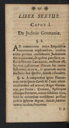 Caput I. De Judiciis Germaniae.