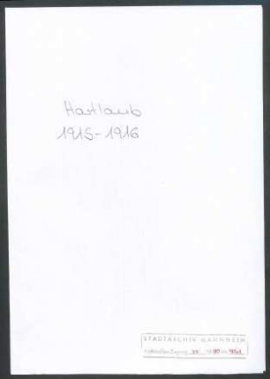 Hartlaub, [Gustav Friedrich], Kunsthalle Mannheim, Schriftwechsel mit Wichert