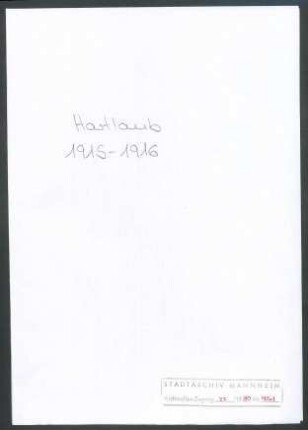 Hartlaub, [Gustav Friedrich], Kunsthalle Mannheim, Schriftwechsel mit Wichert