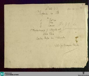 Symphonies - Don Mus.Ms. 715 : B|b; Hob I:71