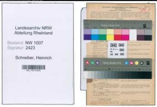 Entnazifizierung Heinrich Schreiber , geb. 17.03.1894 (Kassenrendant)