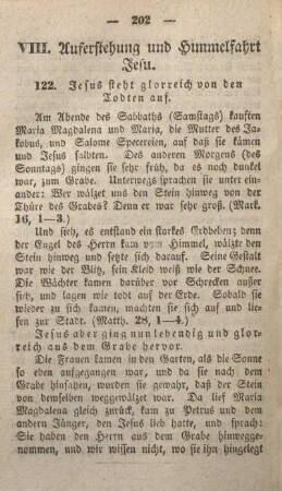 VIII. Auferstehung und Himmelfahrt Jesu.