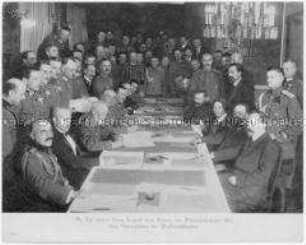 Bildtafel aus einer Serie zu den Friedensverhandlungen in Brest-Litowsk (Nr. 6281)