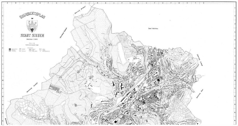 Übersichtsplan der Stadt Siegen