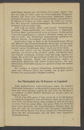 Am Marterpfahl der SS-Kaserne zu Lippstadt
