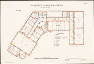 Technische Hochschule Berlin Erweiterungsbau, 1. Bauabschnitt: Grundriss (Zweites Stockwerk) 1:100