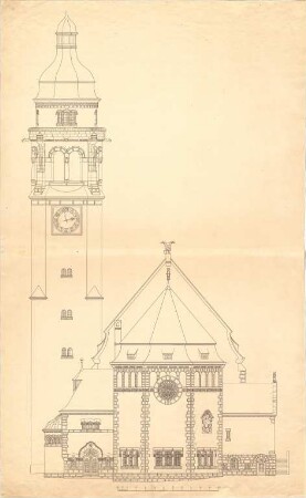 Dolmetsch, Heinrich; Stuttgart; Markuskirche - Ansicht