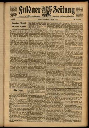 Zweite Ausgabe vom Montag, den 04. März 1907.