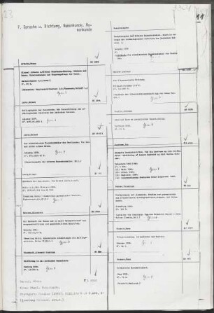7. Sprache und Dichtung, Namenkunde, Runenkunde