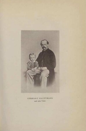 Tafel: Gerhart Hauptmann und sein Vater
