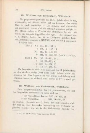 45. Wolfram von Eschenbach, Willehalm.