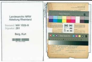 Entnazifizierung Kurt Berg , geb. 17.06.1893 (Finanzbeamter)