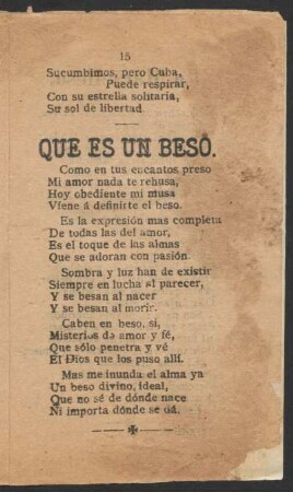 ¿Qué es un beso?