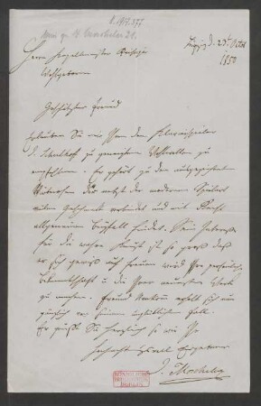 Brief an Carl Gottlieb Reißiger : 23.10.1850