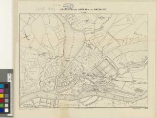 Grundriss von Hamburg und Umgebung, 1863